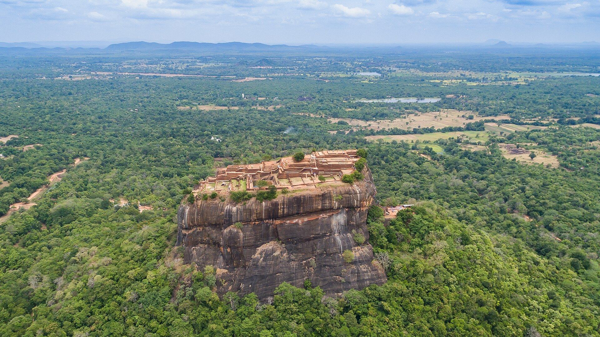 Aerial view of Sigiriya Lion Rock