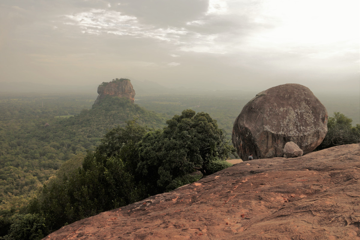 Sigiriya Rock seen from Pidurangala